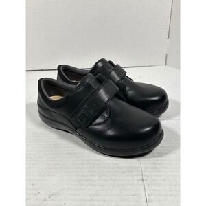 Anodyne No. 81 Sport Walker Black Leather Hook Loop Walking Shoes Womens 8W Wide